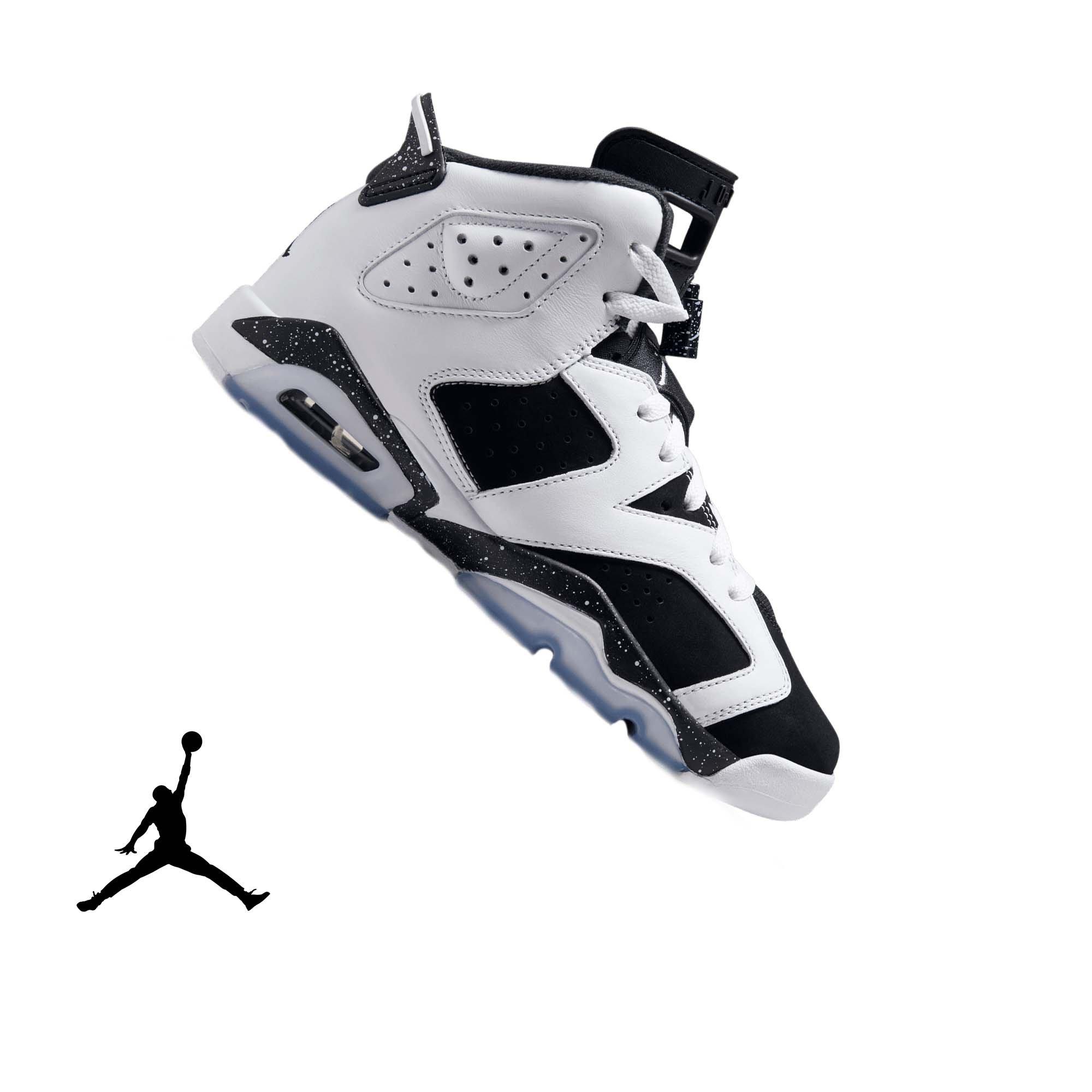 Jordan 6 Retro "Oreo" Grade School Kids' Shoe - WHITE/BLACK